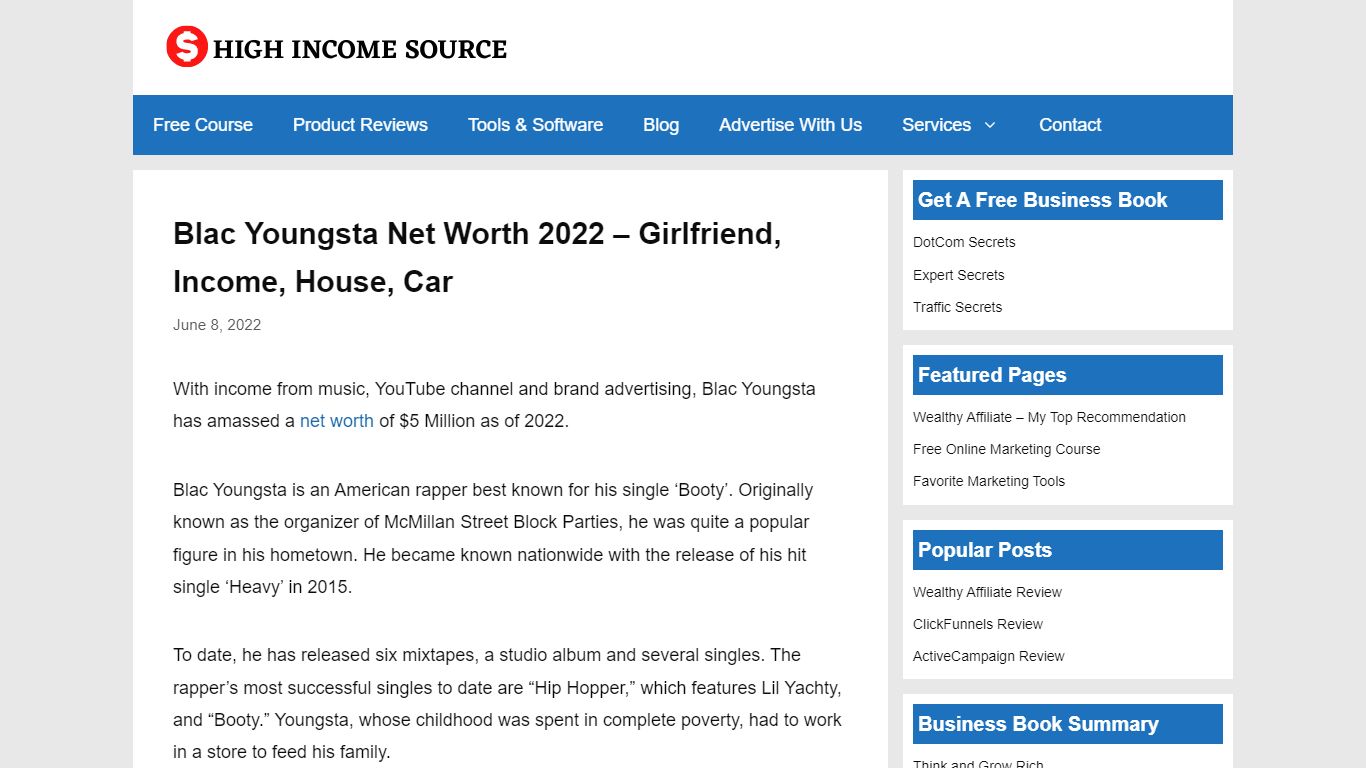 Blac Youngsta Net Worth 2022 – Girlfriend, Income, House, Car